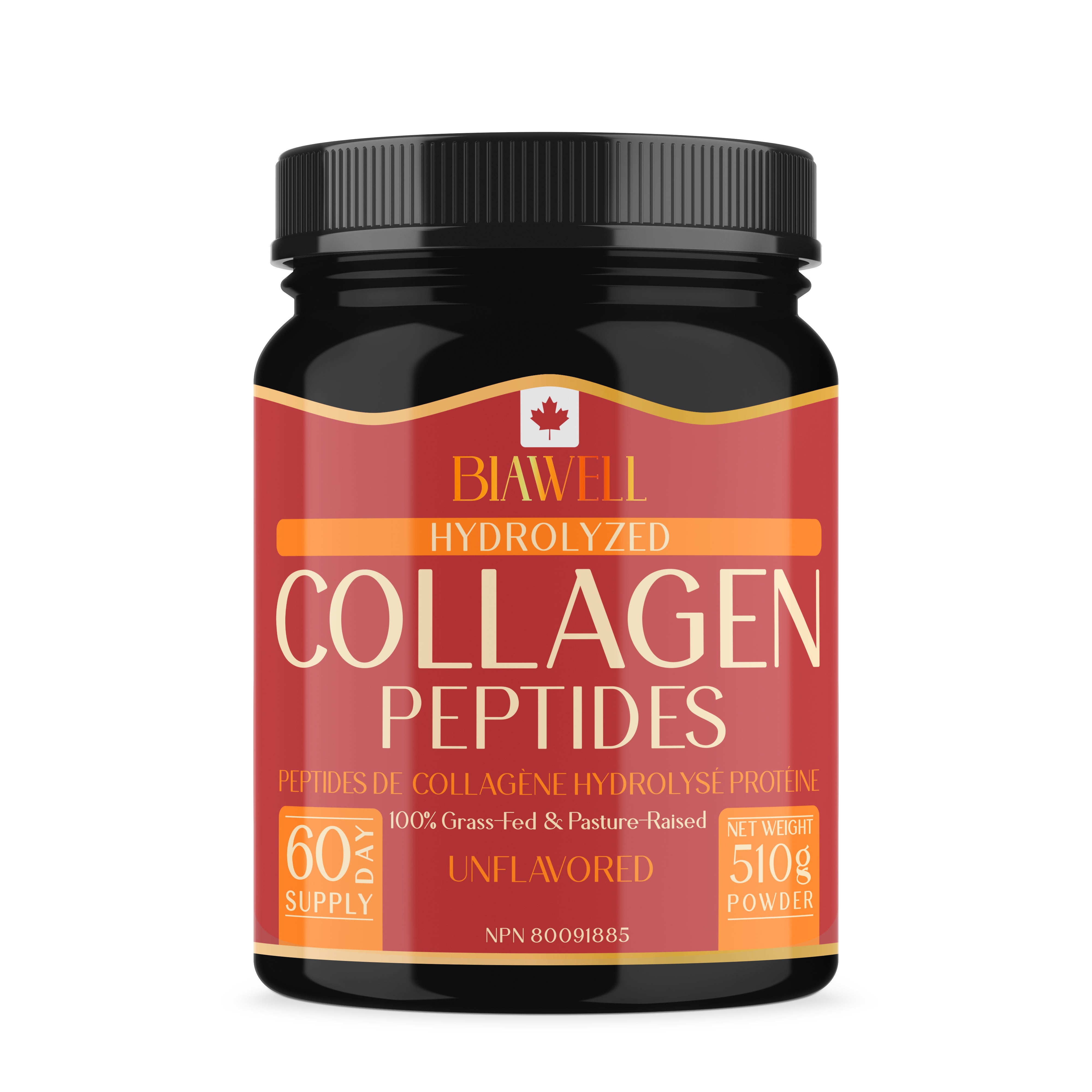 Biawell Hydrolyzed Collagen Peptides (Bovine) – Grass-Fed | 510g