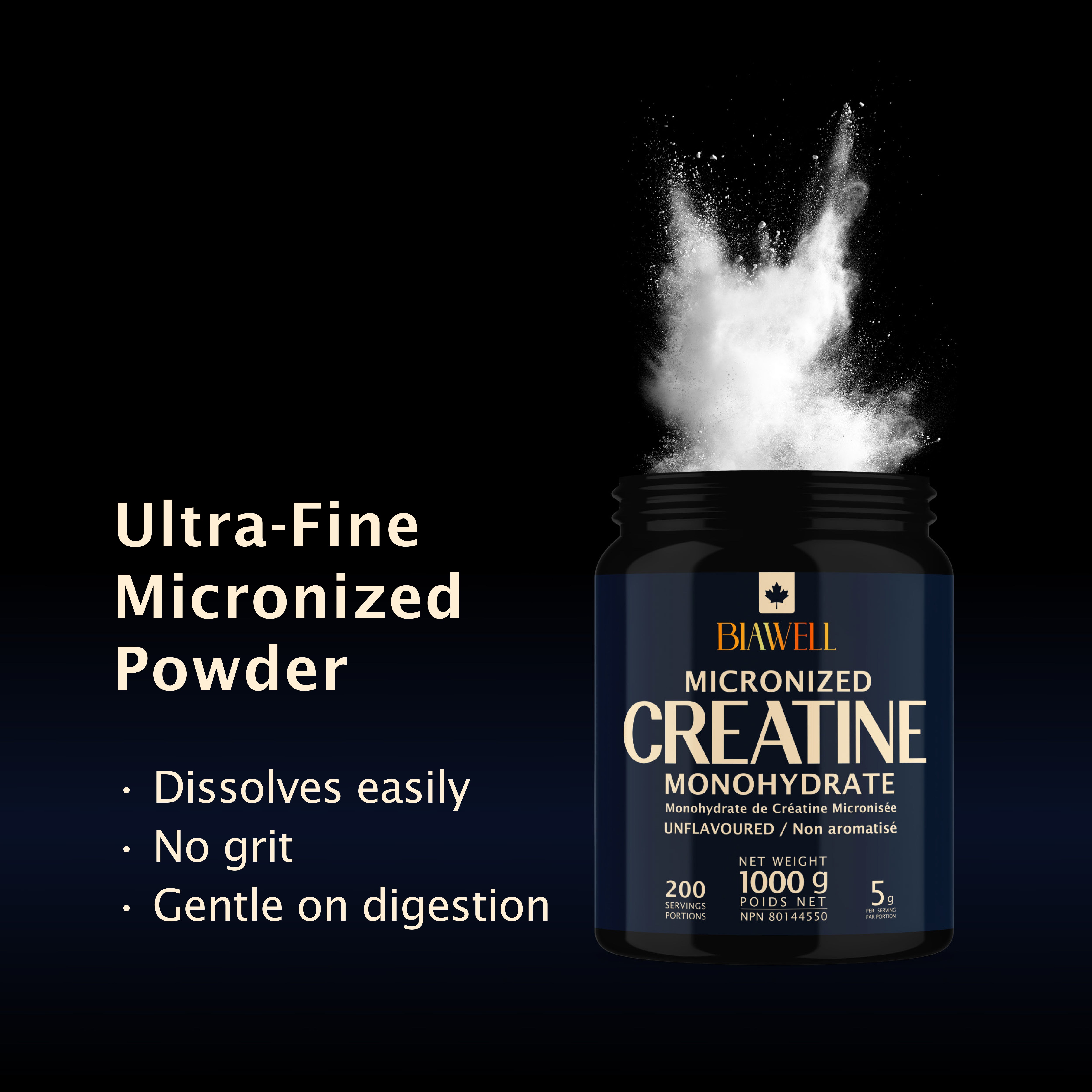 Creatine Monohydrate Unflavored / 5 G MICRONIZED CREATINE | 10.58 OZ
