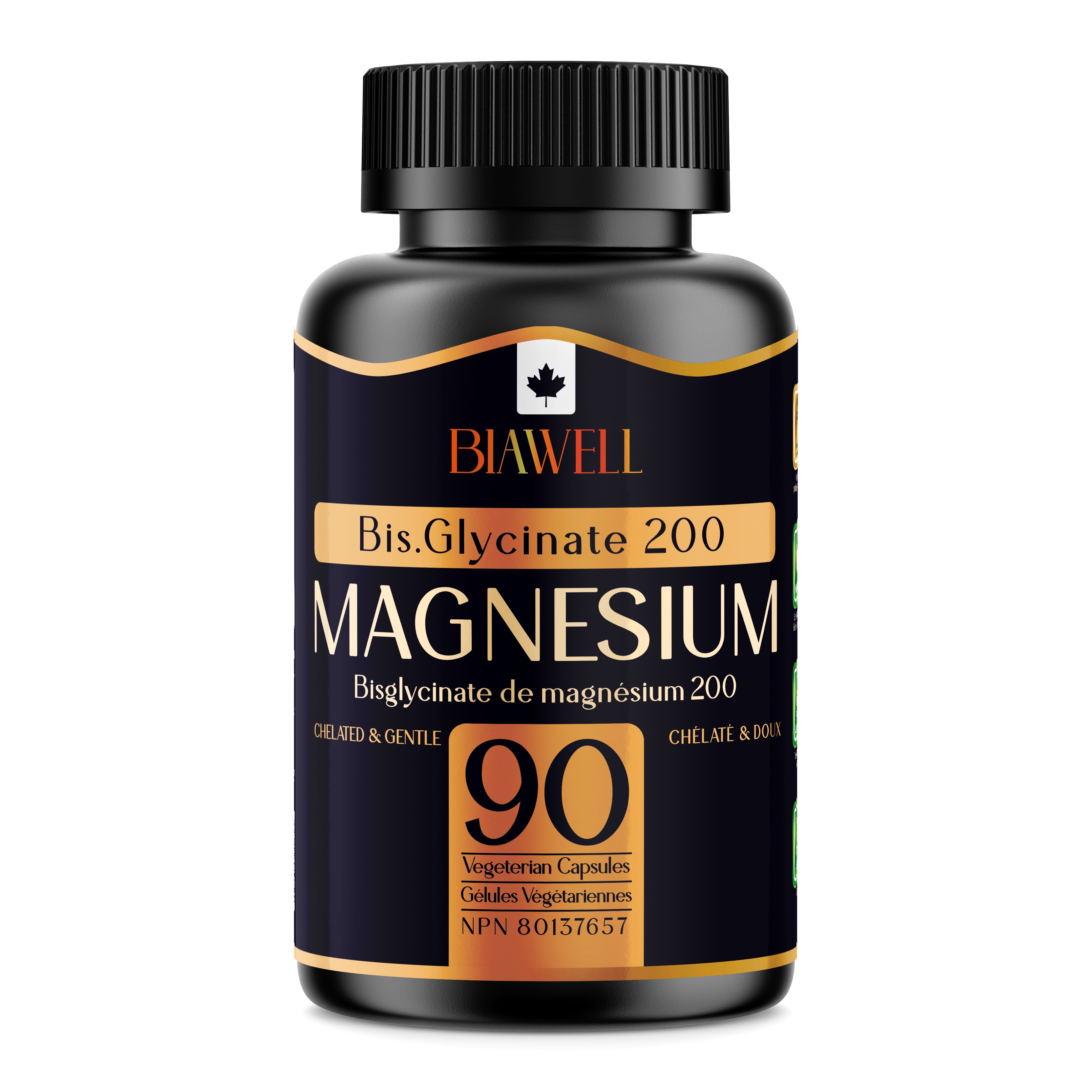 Biawell Magnesium Bisglycinate 200 – 90 Vegetarian Capsules
