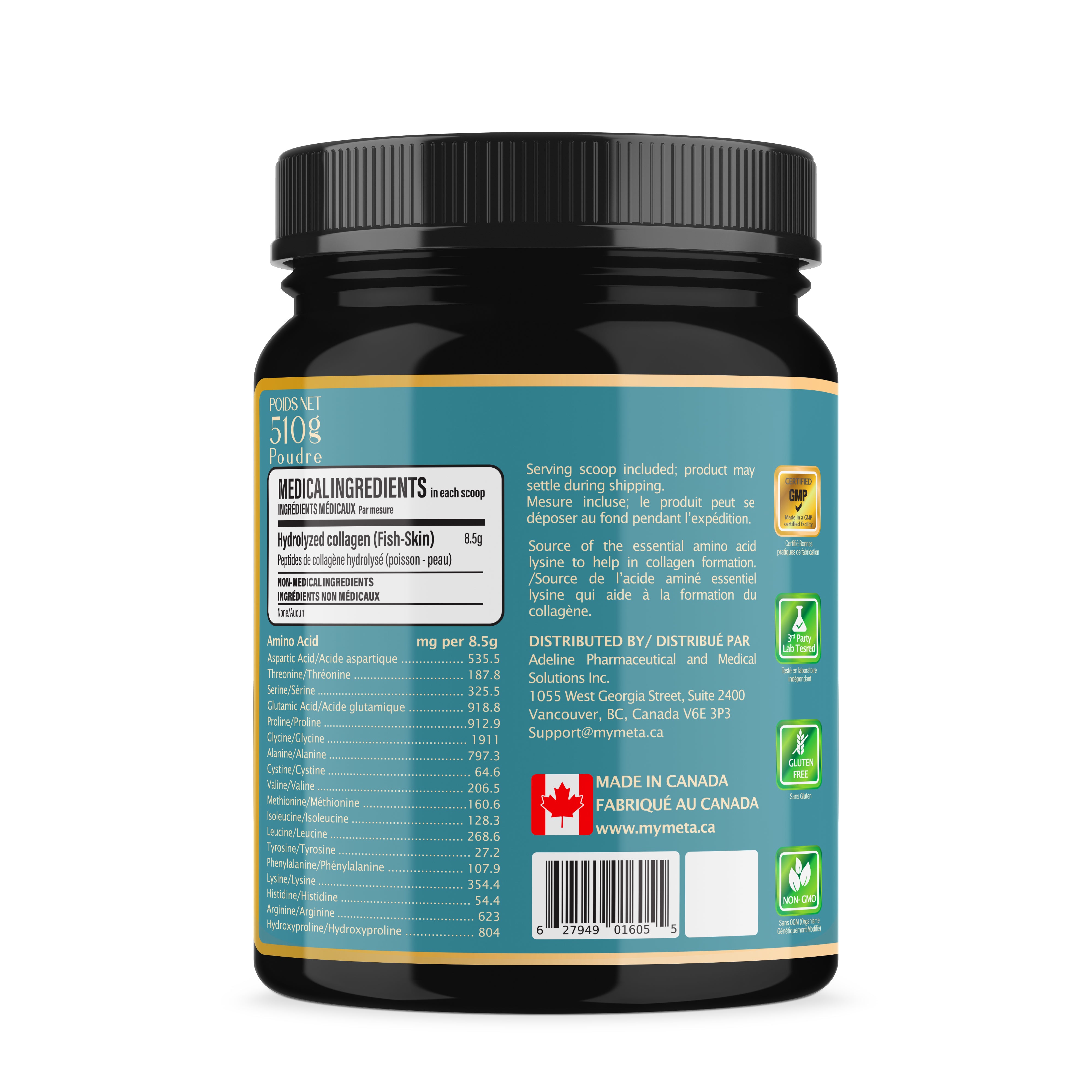Biawell Marine Hydrolyzed Collagen Peptides – Wild-Caught, Unflavored (510g)