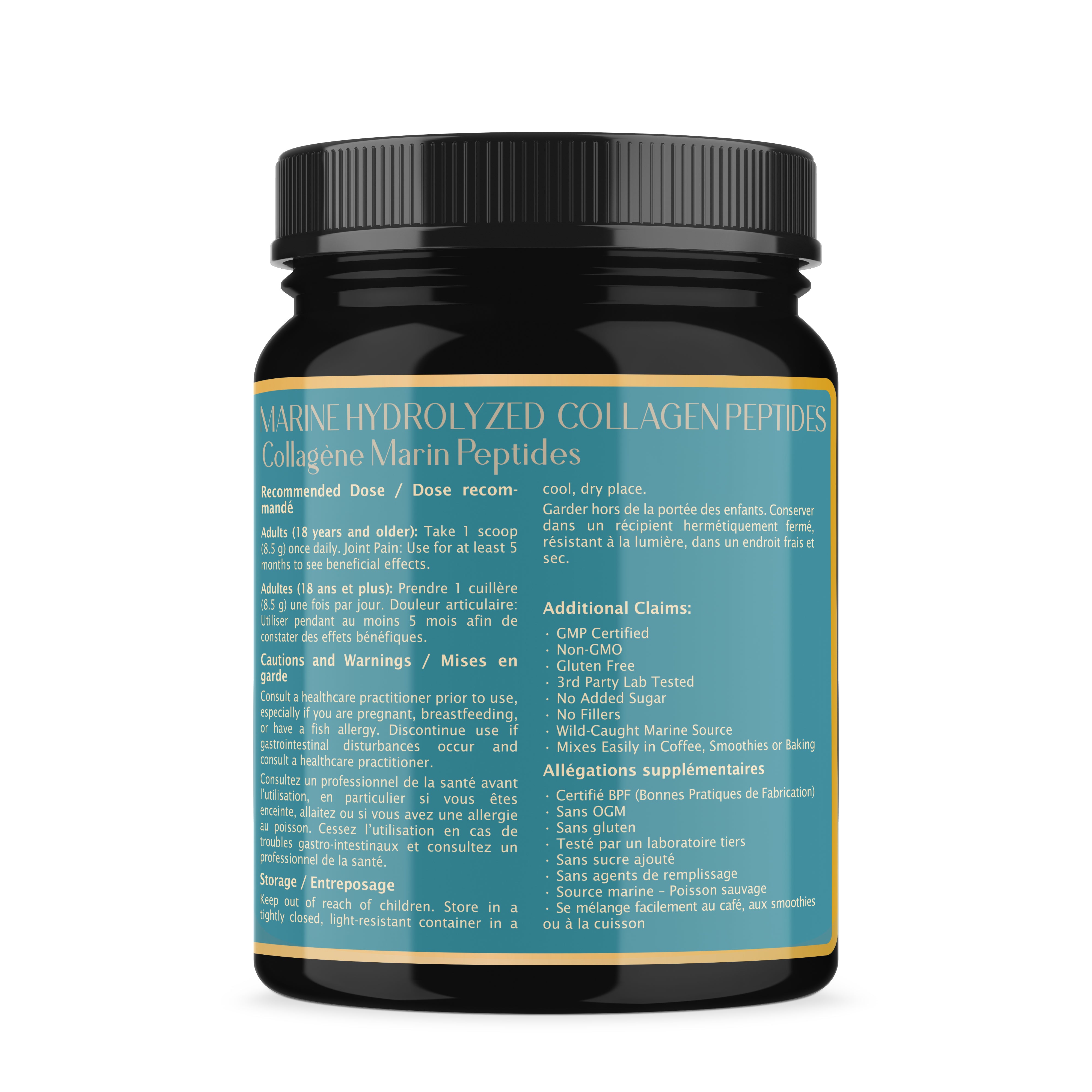 Biawell Marine Hydrolyzed Collagen Peptides – Wild-Caught, Unflavored (510g)