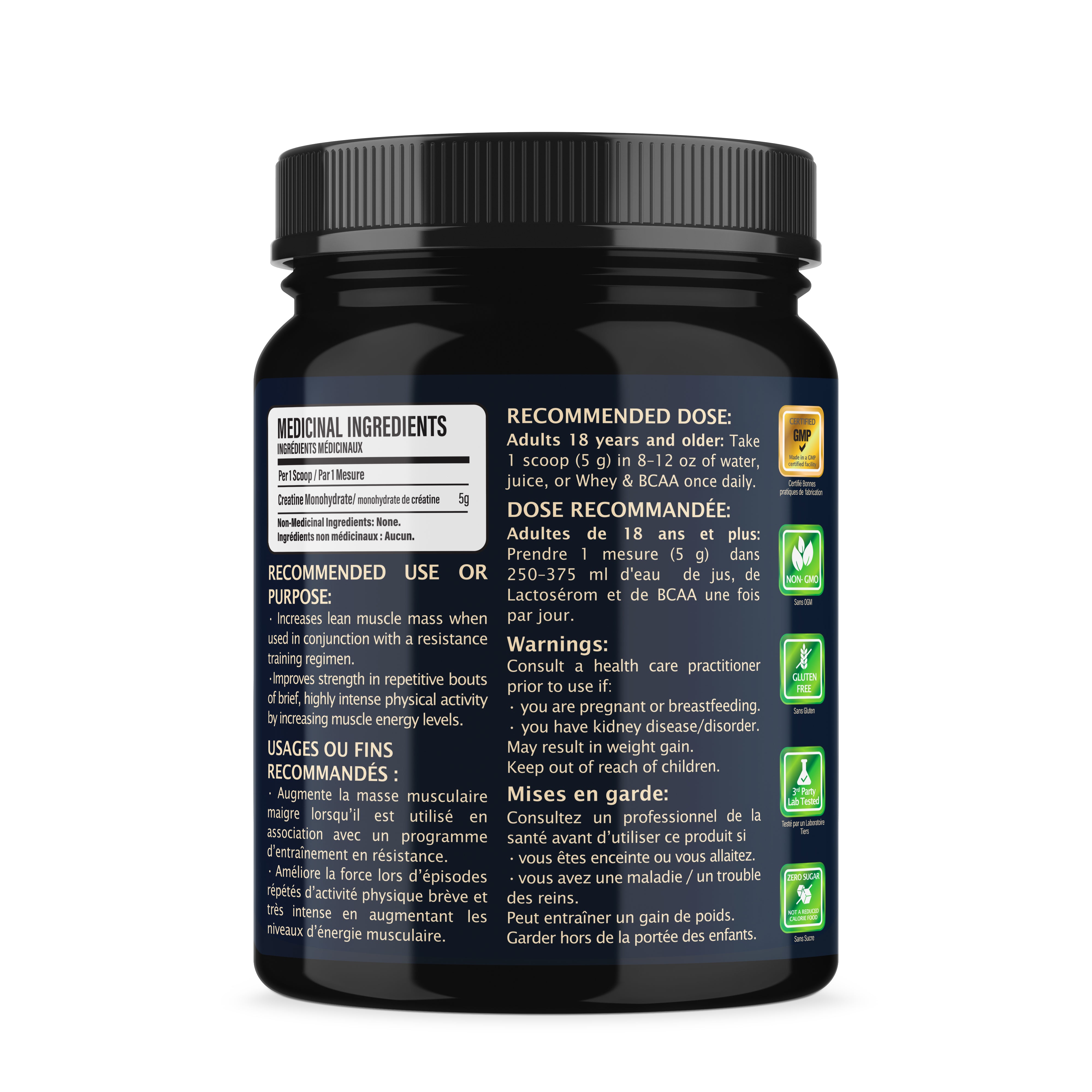 Creatine Monohydrate Unflavored / 5 G MICRONIZED CREATINE | 10.58 OZ